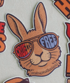 Cruelty-free Bunny Sticker